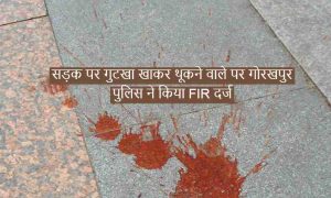 सड़क पर गुटखा खाकर