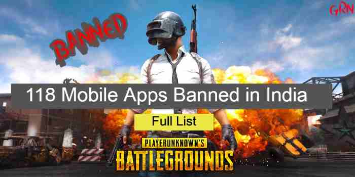 118 apps banned