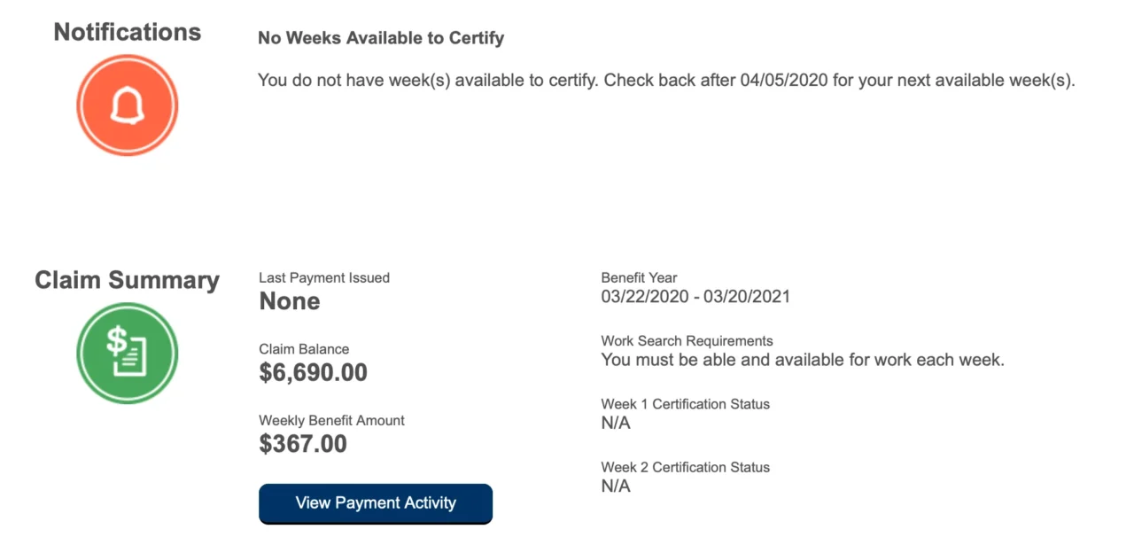 California unemployment claim status